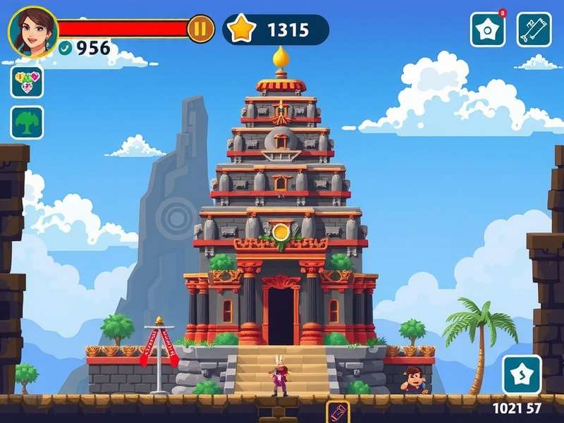Pixel Temple Odyssey Game Screenshot